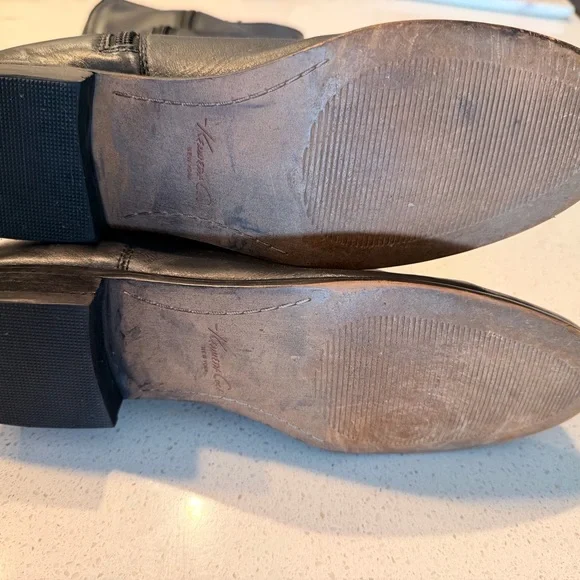 Kenneth Cole New York Black Leather Knee High Riding Boots Zip Women’s 8.5 - Picture 6 of 8